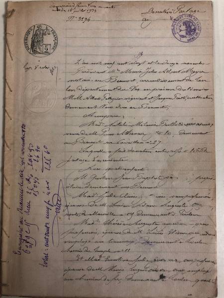 La transmission-office notarial situé au Beausset 1804 NOTAIRES